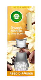  Airwick Sweet Vanilla And Shea Butter Reed Diffuser